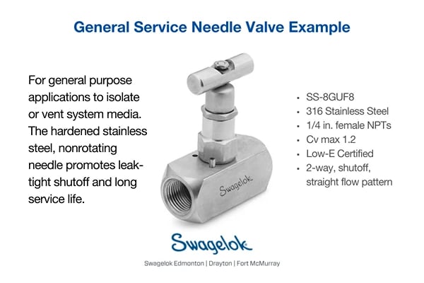 General Service Needle Valve Example